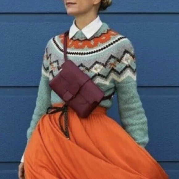 J. Crew Sweaters - J. Crew Fair Isle Lambswool Sweater Turquoise Blue & Orange in XXS NEW W/OUT TAG